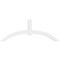 Ekena Millwork Archdale Architectural Grade PVC Gable Bracket, 96"W x 36"H x 6"D x 6"F, 9/12 Pitch GBP096X36X0606ARC00 - alternate 2